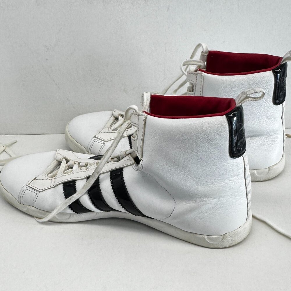 Adidas Women's High Top Sneakers G60856 White Black Red Vintage Style 7.5